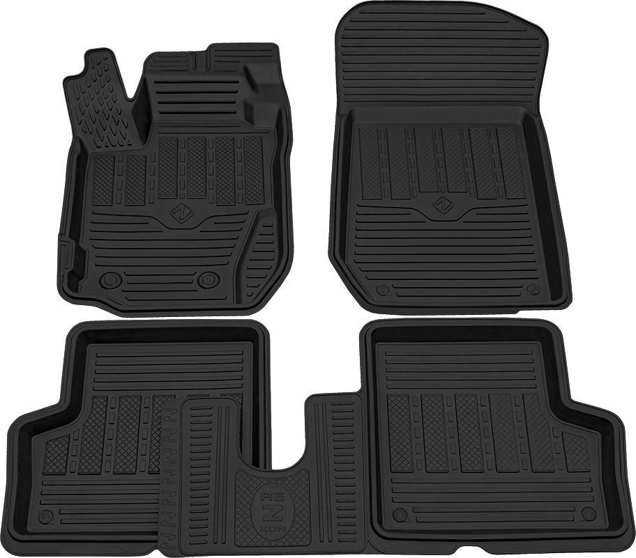 Коврики Rezkon резиновые для салона Renault Kaptur 2016-2026. Артикул 1029035100