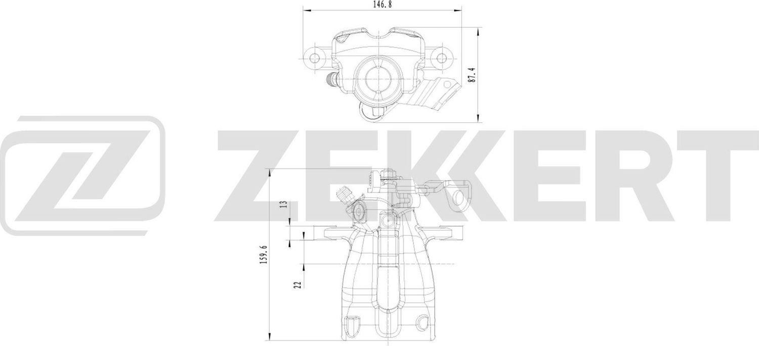 Тормозной суппорт Zekkert (алюминий). Артикул BS-8380