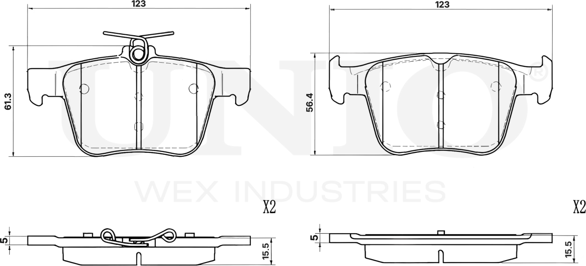 Колодки тормозные дисковые, комплект (Unio). Артикул BRP-20047