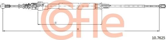 Трос ручника (тросик ручного тормоза) Cofle задний левый для Volkswagen Touran I 2003-2010. Артикул 92.10.7625