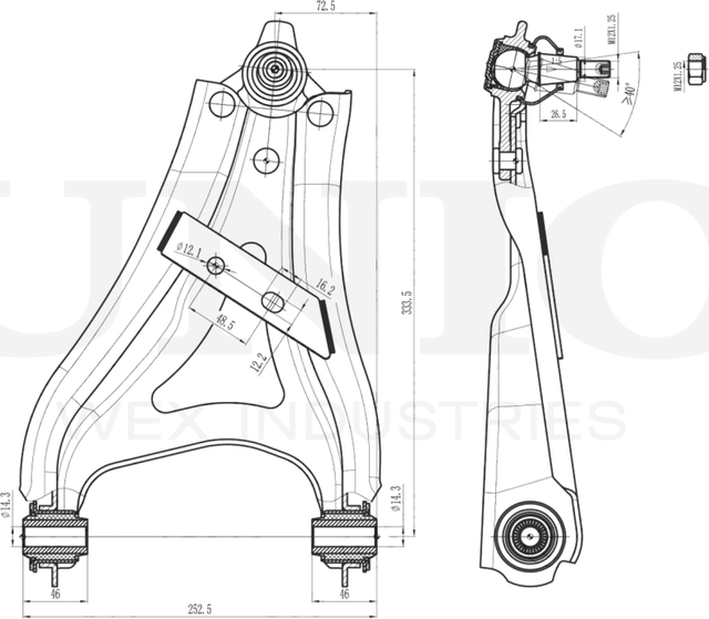 Рычаг подвески (Unio). Артикул SSP-40145