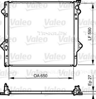 Радиатор охлаждения двигателя Valeo (алюминий). Артикул 735569
