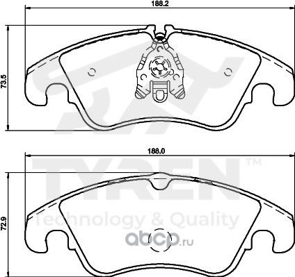 Колодки тормозные (Tyren). Артикул TYR1219961