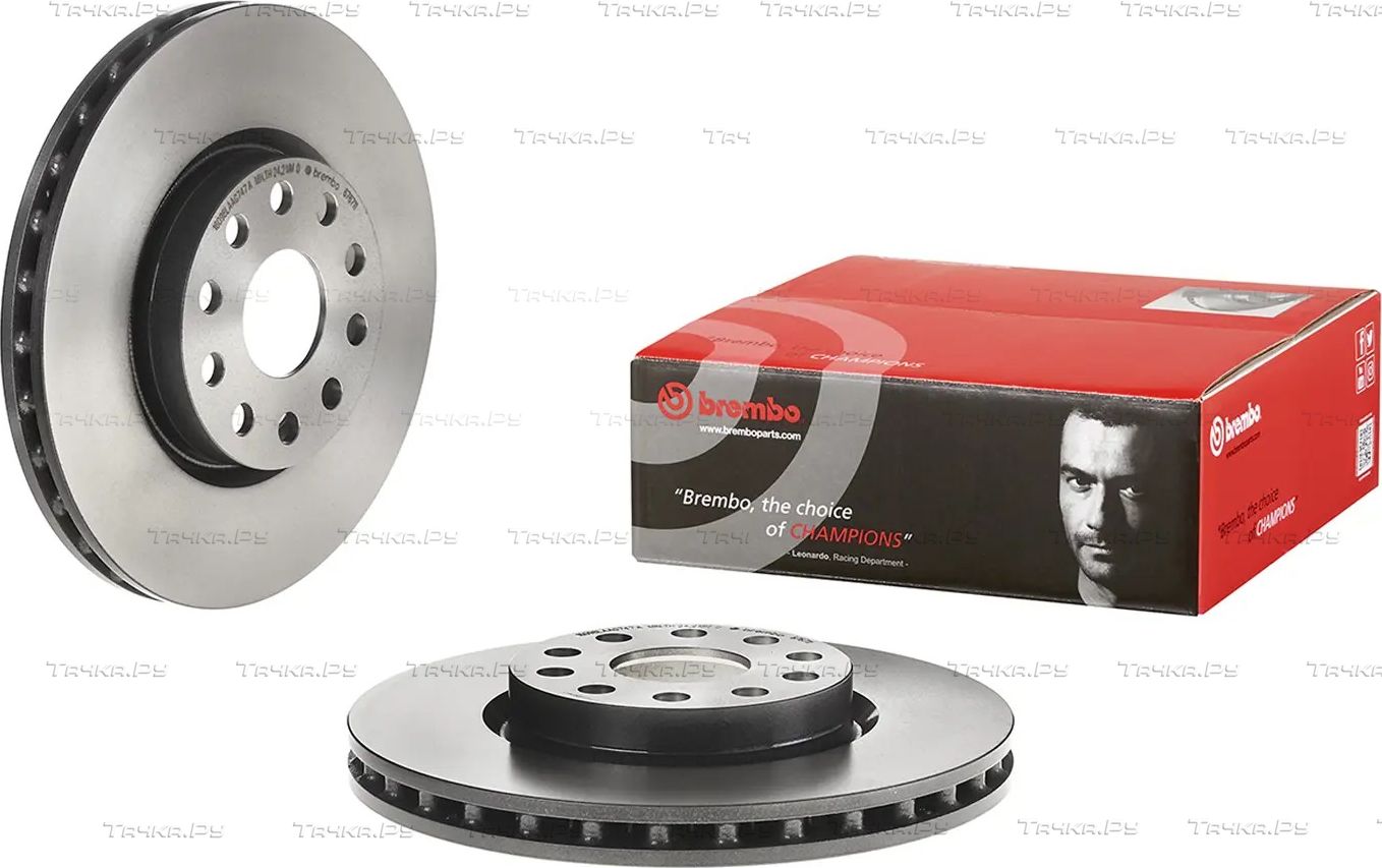 Тормозной диск Brembo PRIME LINE - UV Coated передний для Lancia Kappa 1994-2001. Артикул 09.6767.11