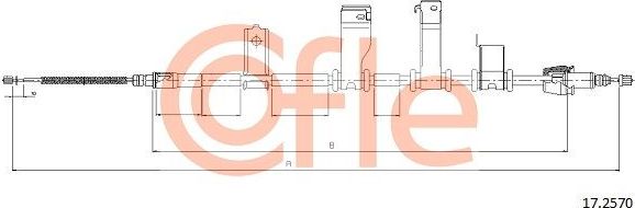 Трос ручника (тросик ручного тормоза) Cofle. Артикул 92.17.2570