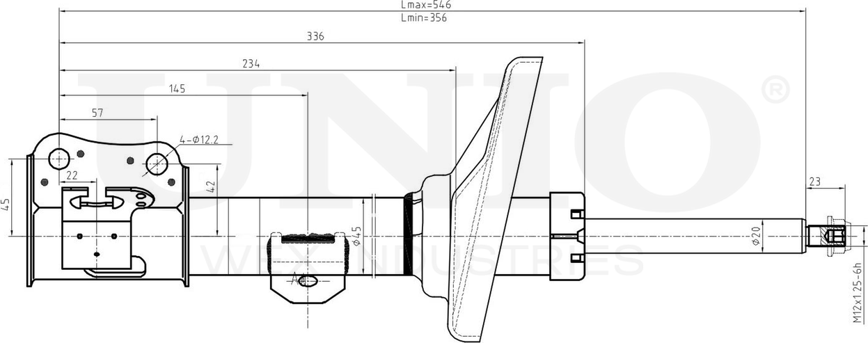 Амортизатор подвески (Unio). Артикул SAB-10207