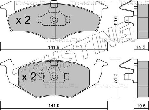 Тормозные колодки Trusting передние для SEAT Cordoba I 1993-2002. Артикул 215.1