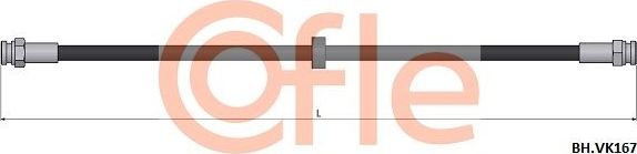 Тормозной шланг Cofle задний для SEAT Inca I 1995-2003. Артикул 92.BH.VK167