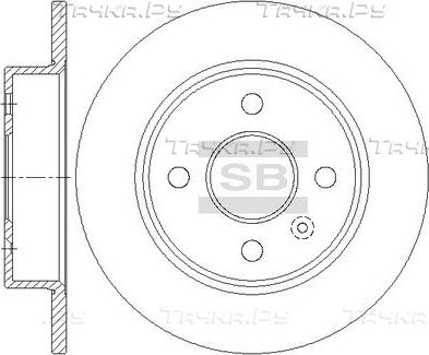 Тормозной диск Sangsin Hi-Q задний для Opel Meriva A 2003-2010. Артикул SD5117