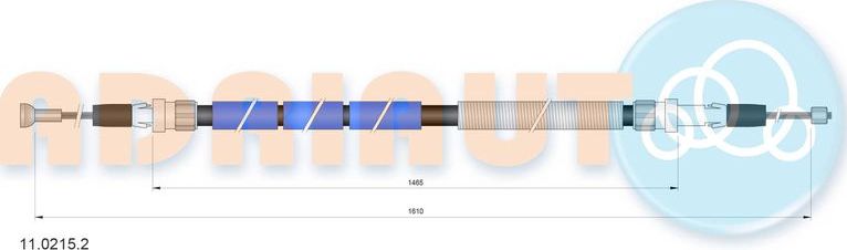 Трос ручника (тросик ручного тормоза) Adriauto. Артикул 11.0215.2