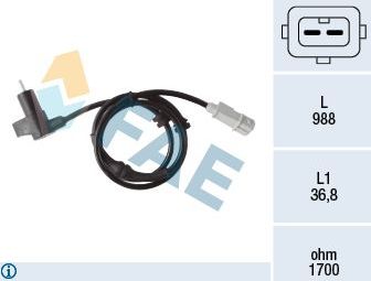 Датчик ABS FAE задний для Citroen Xsara Picasso 1999-2010. Артикул 78373