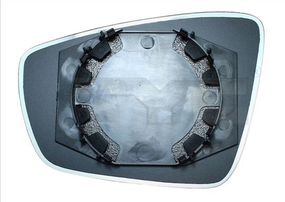 Зеркальное стекло бокового зеркала TYC правое для Volkswagen Polo V 2009-2026. Артикул 337-0181-1