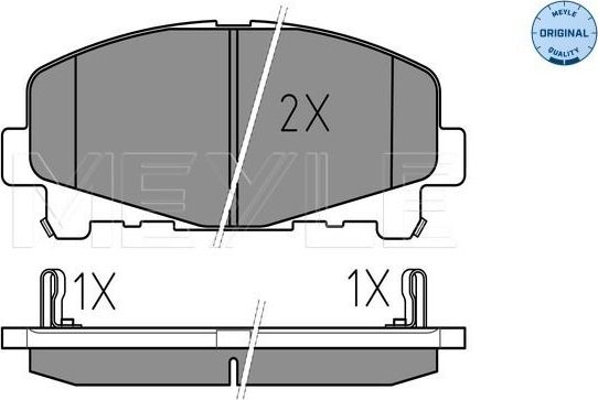 Тормозные колодки Meyle Original передние для Honda Accord VIII 2008-2015. Артикул 025 247 6616