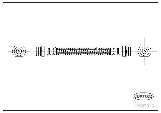 Тормозной шланг Corteco. Артикул 19025915