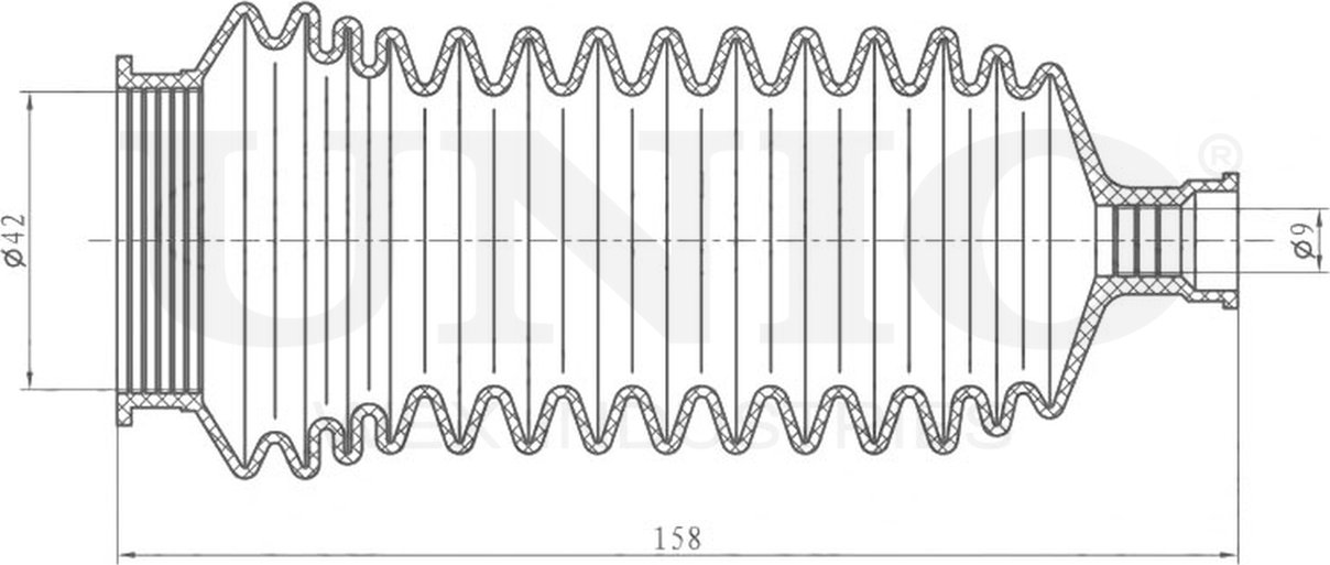 Пыльник рулевой рейки (Unio). Артикул DUC-20001