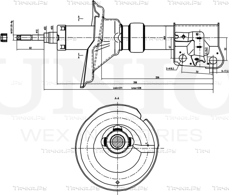 Амортизатор подвески (Unio). Артикул SAB-10230