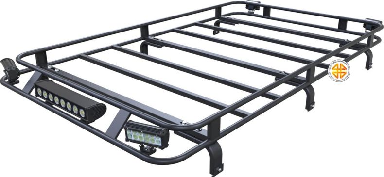 Багажник экспедиционный Podgotoffka 2200х1200х120, крепление за водостоки для Toyota Land Cruiser 80 1989-1997. Артикул PGT-B.12.02