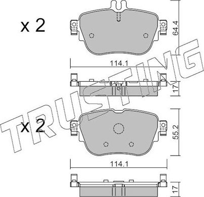 Тормозные колодки Trusting. Артикул 1136.0