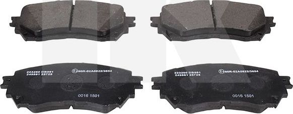 Тормозные колодки NK. Артикул 223260