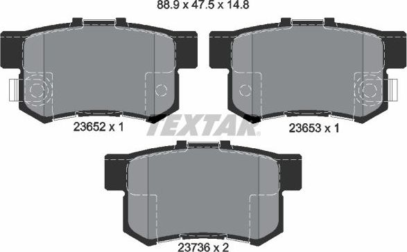 Тормозные колодки Textar Q+. Артикул 2365201