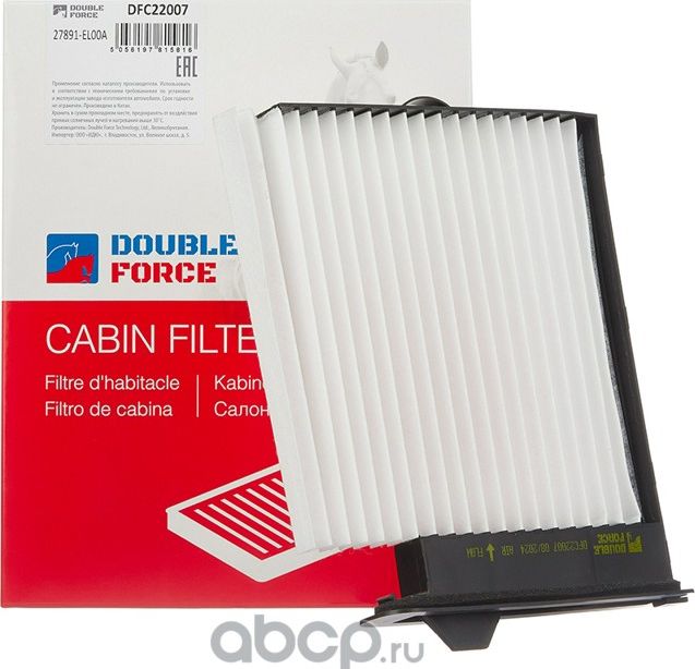 ФИЛЬТР САЛОННЫЙ DOUBLEFORCE [] (Double Force). Артикул DFC22007