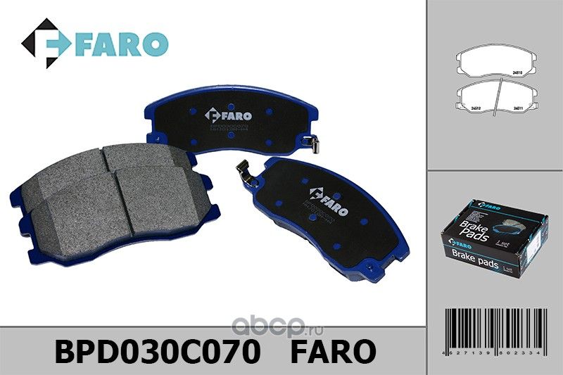 Колодки торм. диск перед.Chevrolet Captiva, Opel Antara (2003-) (Faro). Артикул BPD030C070