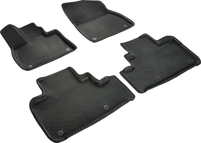 Коврики Seintex 3D EVA ромб для салона Li Auto L9 2022-2026 ЧЕРНЫЕ. Артикул 99625