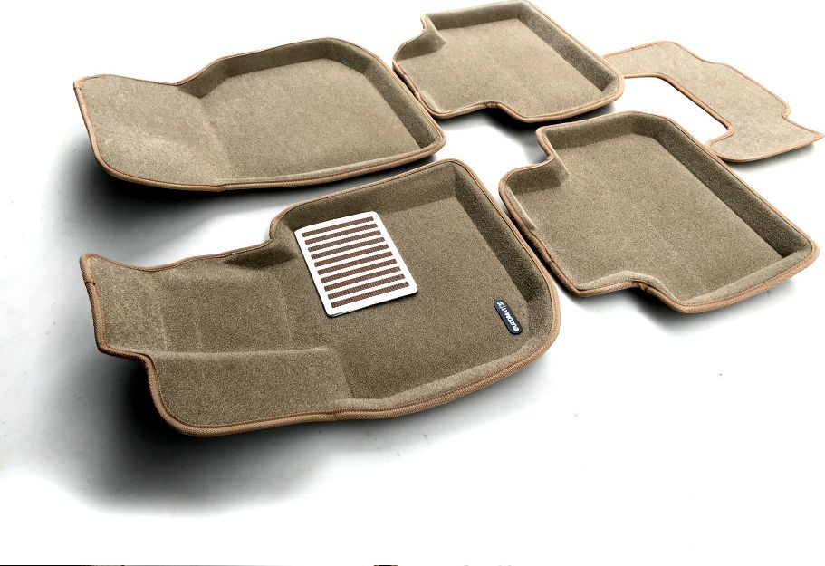 Коврики текстильные Euromat 3D Lux для салона BMW X3 G01 2017-2026 Бежевые. Артикул EM3D-001222T
