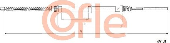 Трос ручника (тросик ручного тормоза) Cofle. Артикул 92.491.5