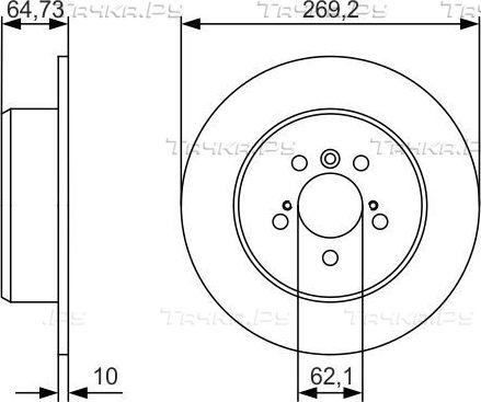Тормозной диск Bosch задний для Toyota Scepter 1992-1996. Артикул 0 986 479 R00