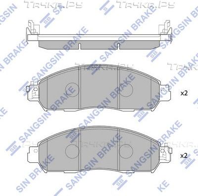 Тормозные колодки Sangsin Hi-Q. Артикул SP4080
