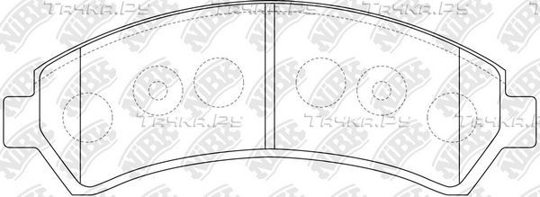 Тормозные колодки NiBK передние для Chevrolet Blazer II 1994-2005. Артикул PN0413
