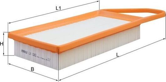 Воздушный фильтр Mahle. Артикул LX 1282