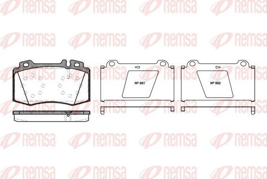 Тормозные колодки Remsa. Артикул 0769.00