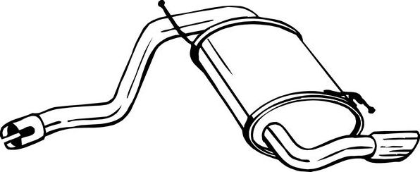 Глушитель (задняя часть) Bosal для Renault Duster I 2011-2020. Артикул 200-251