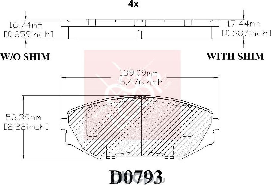 Brake pads (Frictionmaster). Артикул MX793