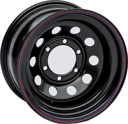 Колёсный диск OFF-ROAD Wheels усиленный стальной черный 6x139,7 8xR15 d110 ET-19 для Mitsubishi Pajero IV 2006-2024. Артикул 1580-63910BL-19