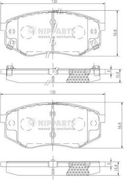 Тормозные колодки Nipparts. Артикул N3600545