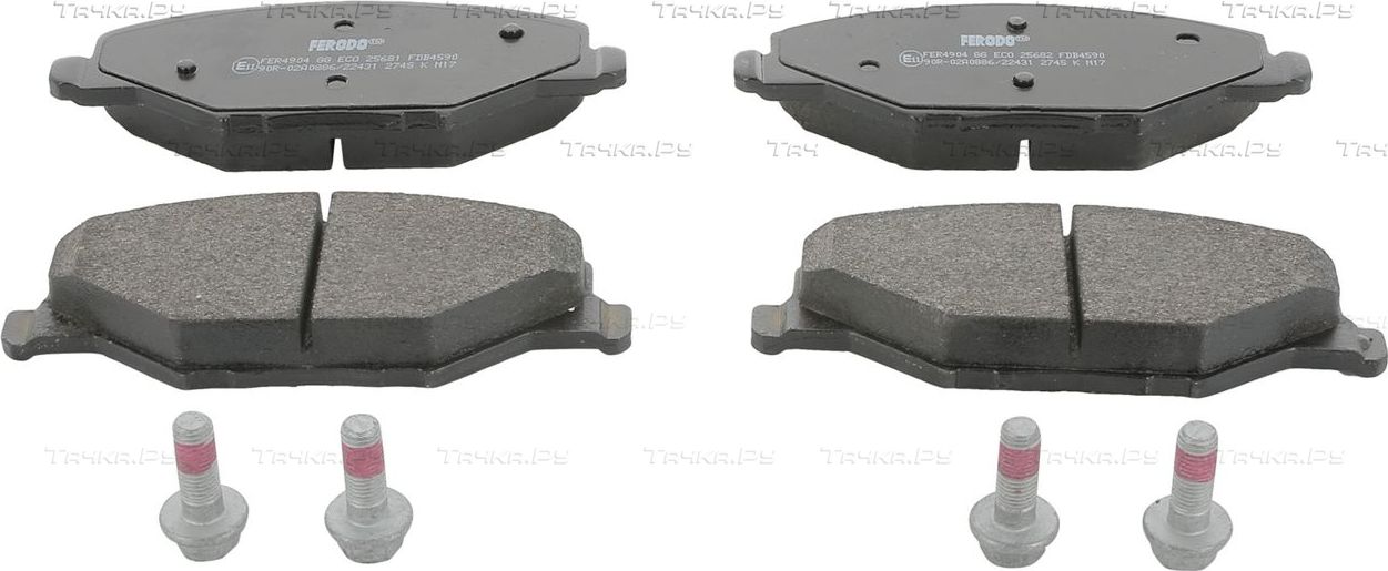 Тормозные колодки Ferodo Premier Eco Friction передние для Volkswagen Polo V 2010-2026. Артикул FDB4590