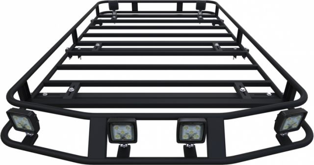 Багажник экспедиционный Podgotoffka 2100х1200х120 с креплениями на рейлинги для УАЗ Пикап 2008-2026. Артикул PGT-B.15.04