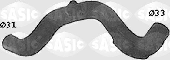 Патрубок радиатора (системы охлаждения) Sasic правый верхний для Renault 19 II 1992-1995. Артикул SWH4276