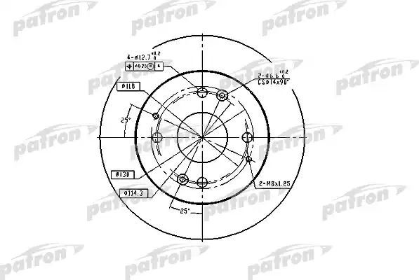 Тормозной диск Patron задний для Rover 600 1993-1999. Артикул PBD2669