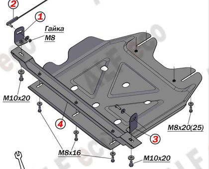 Защита Alfeco для РК Mitsubishi L200 V 2015-2024. Артикул ALF.14.49al