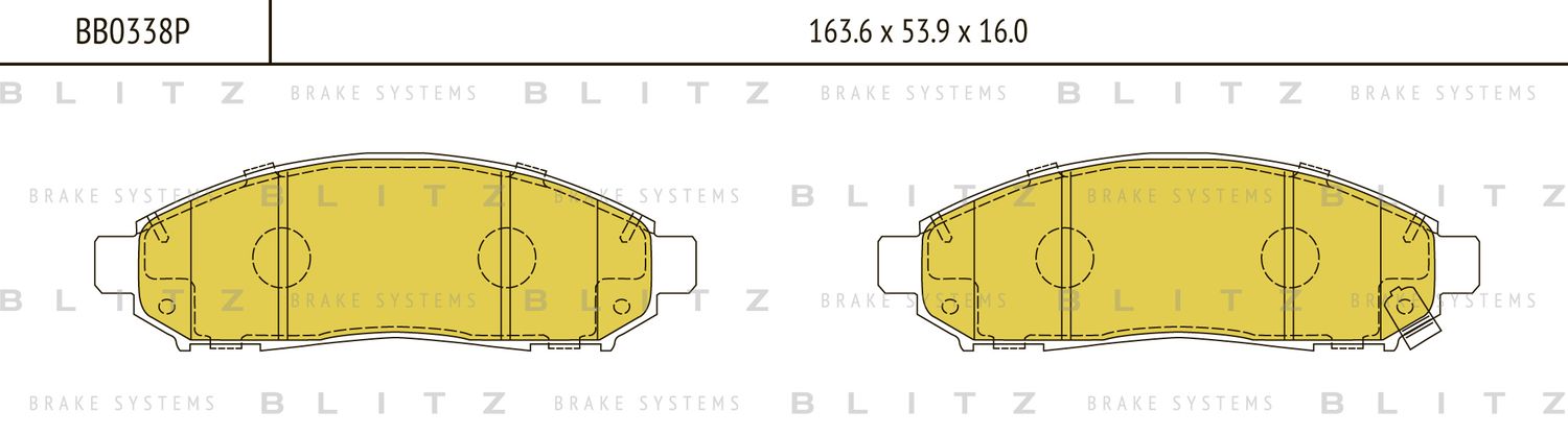 Колодки тормозные NISSAN PATHFINDER/NAVARA 05- перед. (Blitz). Артикул BB0338P
