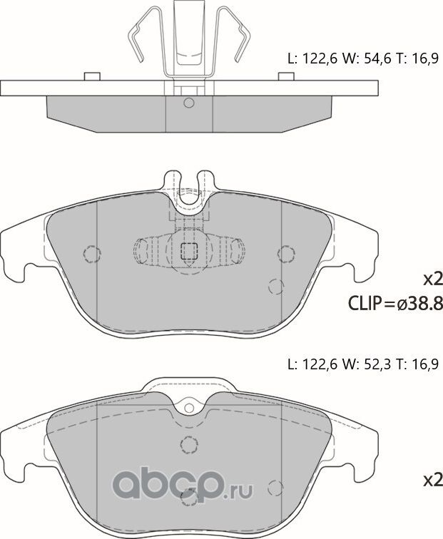 Колодки тормозные дисковые Avantech (противоскрипная пластина в компл.). Артикул AV225