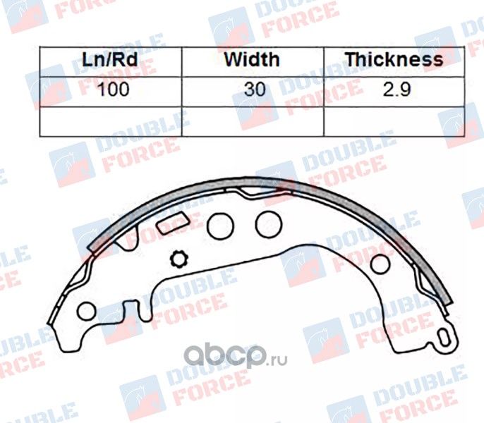 Колодки тормозные барабанные (Double Force) Double Force. Артикул DFS8673