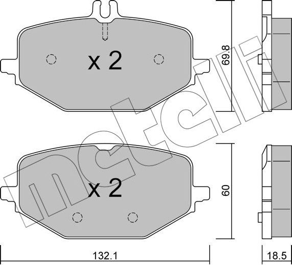 Тормозные колодки Metelli. Артикул 22-1274-0