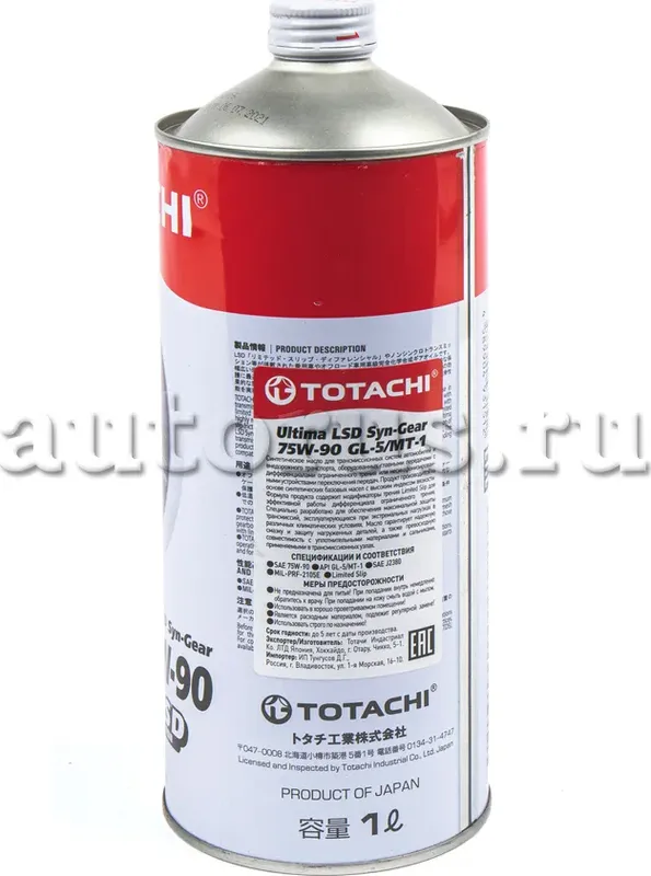 TOTACHI Ultima LSD Syn-Gear 75W-90 GL-5 1л Totachi. Артикул G3301