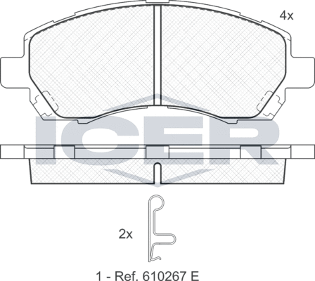 Тормозные колодки Icer. Артикул 181318