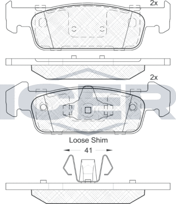 Тормозные колодки Icer передние для Renault Logan II 2011-2026. Артикул 182115-202